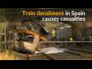 Train derailment in northern Spain causes casualties