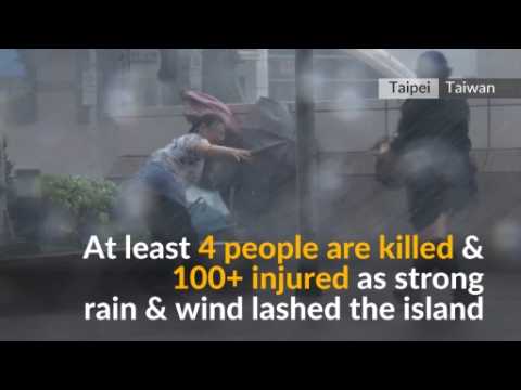Heavy wind and rain rocks Taipei, kills four