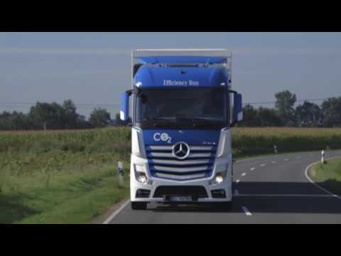 Mercedes-Benz Efficiency Run 2016 Krone - Driving Video long semitrailer-tractor | AutoMotoTV