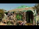 Artist couple creates "tchotchke heaven" mosaic house