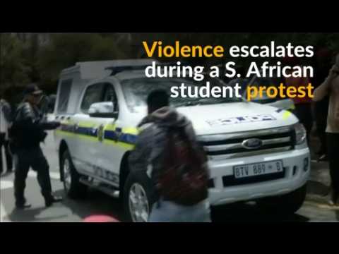 Protesters and police clash at S. African university