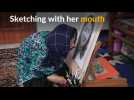 Disabled Afghan girl painter dreams of international fame