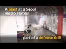 South Korea simulates bomb and poison gas attack