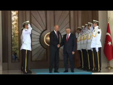 Biden in Ankara as Turkey launches Syria operation