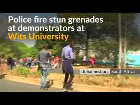 South African students clash with police over free education demands