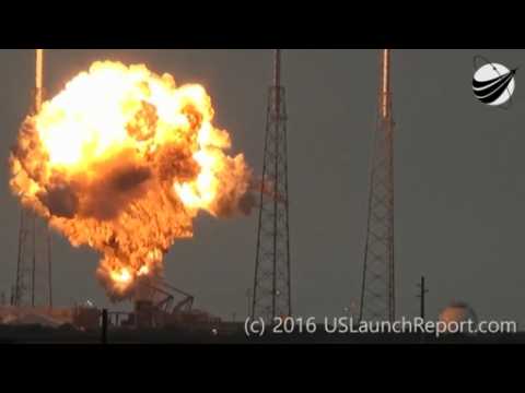 Video captures fiery blast of SpaceX rocket explosion