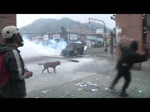 Clashes break out during march marking Chile coup anniversary