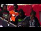 Rescued migrants arrive in Italy