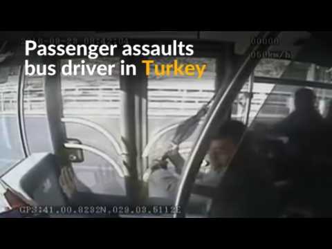Angry passenger assaults Turkish bus driver