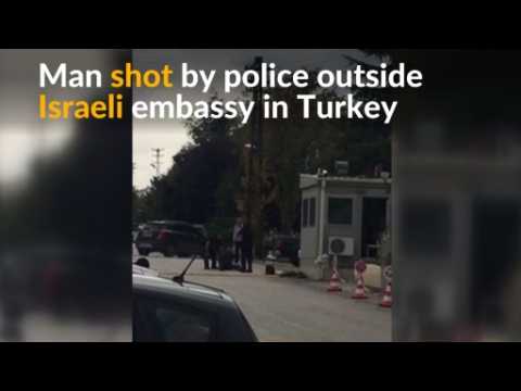 Man wielding knife shot outside Israeli embassy in Ankara