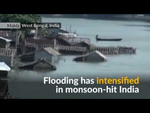 Villages under water in flood-hit India