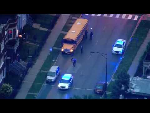 Bus driver shot in face