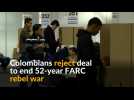 Colombians reject FARC peace deal