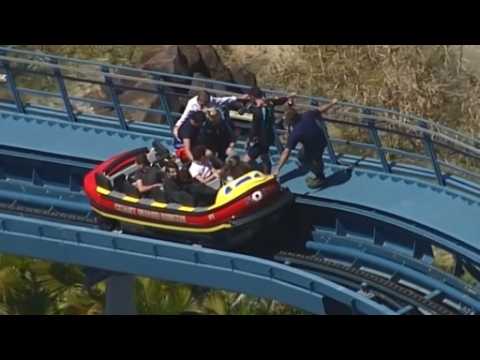 Riders rescued after roller coaster drama