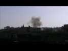 Air strikes target Homs, Hama, Damascus - amateur video