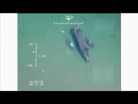 Saudi MOD release footage of air strikes on Yemeni boats said to be smuggling weapons