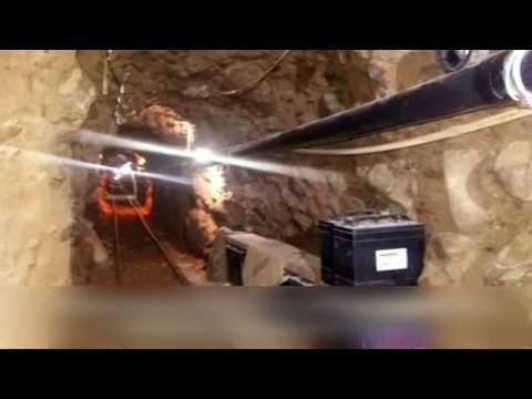 Huge drugs tunnel discovered under US-Mexico border - FOOTAGE