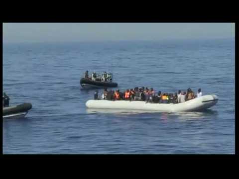 Royal Navy ship rescues 102 migrants in Mediterranean - MoD