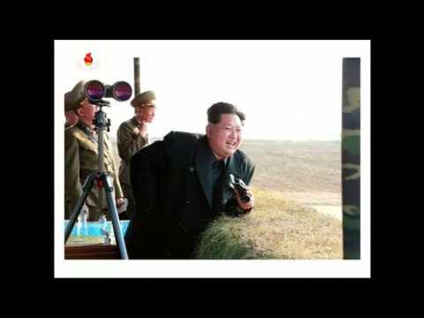 North Korean leader Kim Jong Un watches rocket drill