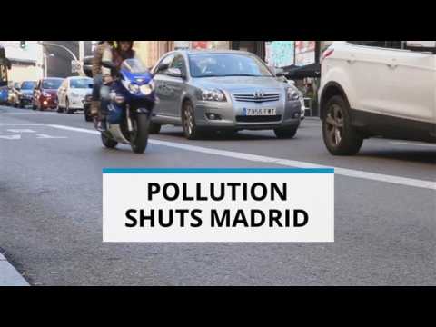 High air pollution shuts down Madrid city center