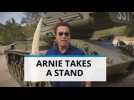 Arnold Schwarzenegger detonates ivory for Elephants
