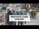 Greek protests turn violent