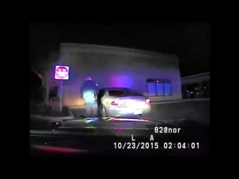 Dashcam video captures moment police officer is slammed into his own patrol car