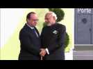Modi, Merkel arrive for climate summit