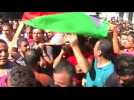 Funeral held for Palestinian shot dead during clashes