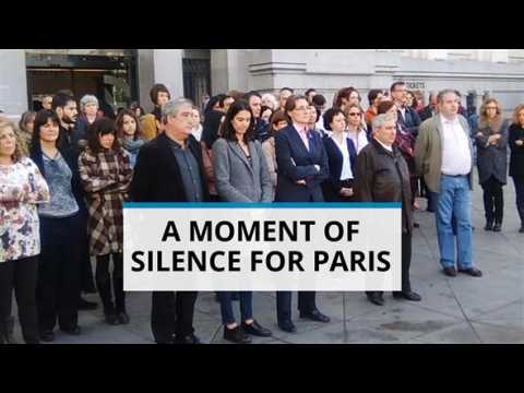 Europe stands still for Paris: A minute's silence