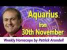 Aquarius Weekly Horoscope from 30th November 2015