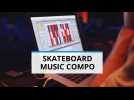 How does a musical skateboard ramp work?