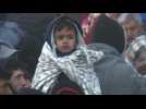 Hundreds of migrants wait in cold at Serbia-Croatia border