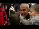 Tearful reunion for Syrian refugee family