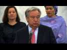 New UN chief calls for 'global solutions'