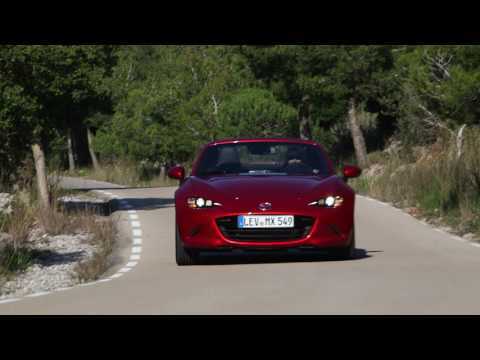 Mazda MX-5 RF in Soul Red Driving in the Country | AutoMotoTV