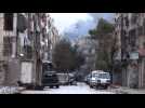 Smoke billows over Syria's eastern Aleppo after strikes - Label : AFPTV - First images - Category : News