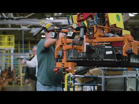 Chrysler Pacifica Hybrid Production Launch, Windsor Assembly Plant Battery Install | AutoMotoTV