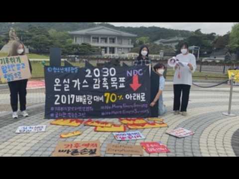 Protest in Seoul against climate change