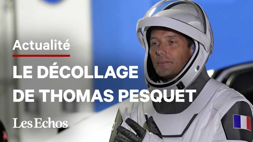 Illustration pour la vidéo Les images du décollage de Thomas Pesquet vers la station spatiale internationale