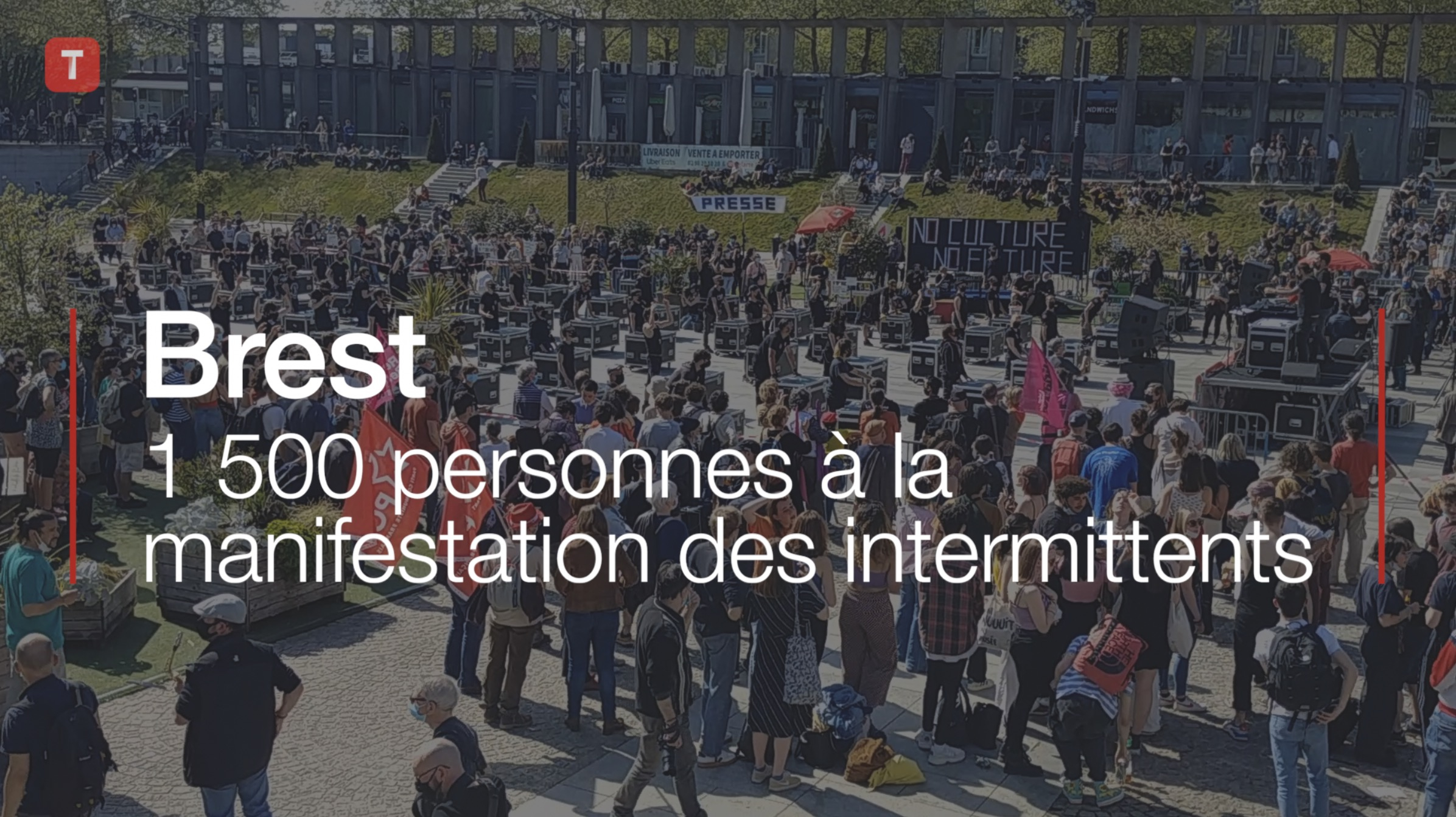Brest. 1 500 personnes à la manifestation des intermittents (Le Télégramme)