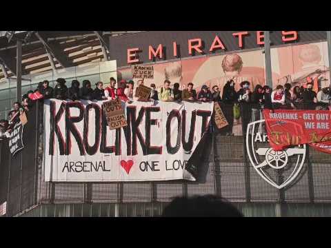 Arsenal fans protest club owner Stan Kroenke