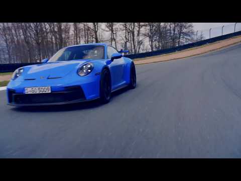 The new Porsche 911 GT3 in Shark Blue Driving Video