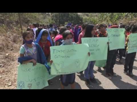 Children march against violence in southern Mexico