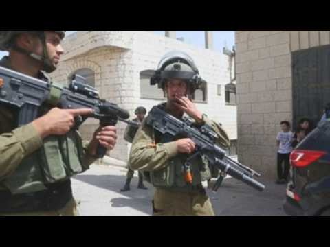 Israeli security forces in the West Bank after firearm attack