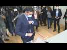 Spain's Prime minister Pedro Sanchez votes in Madrid regional elections