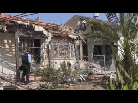 Footage of damage caused by rockets in Israel