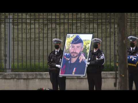 France pays national tribute to officer killed during drugs raid
