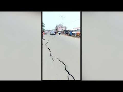 Wide cracks appear in ground near DR Congo volcano