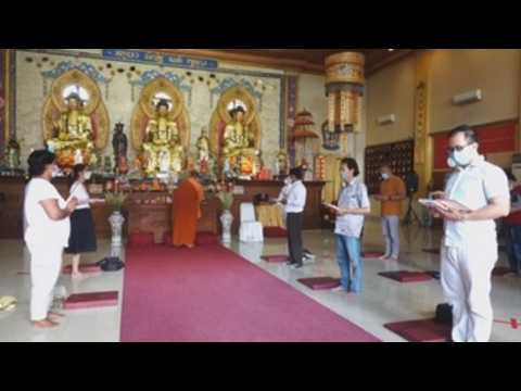Devotees gather in Bali to celebrate birth of Buddha